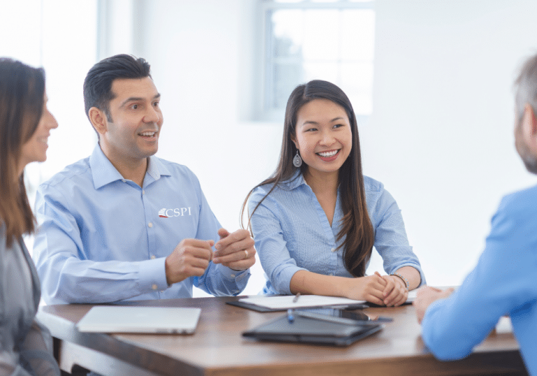 Employee Discussion in Conference Room